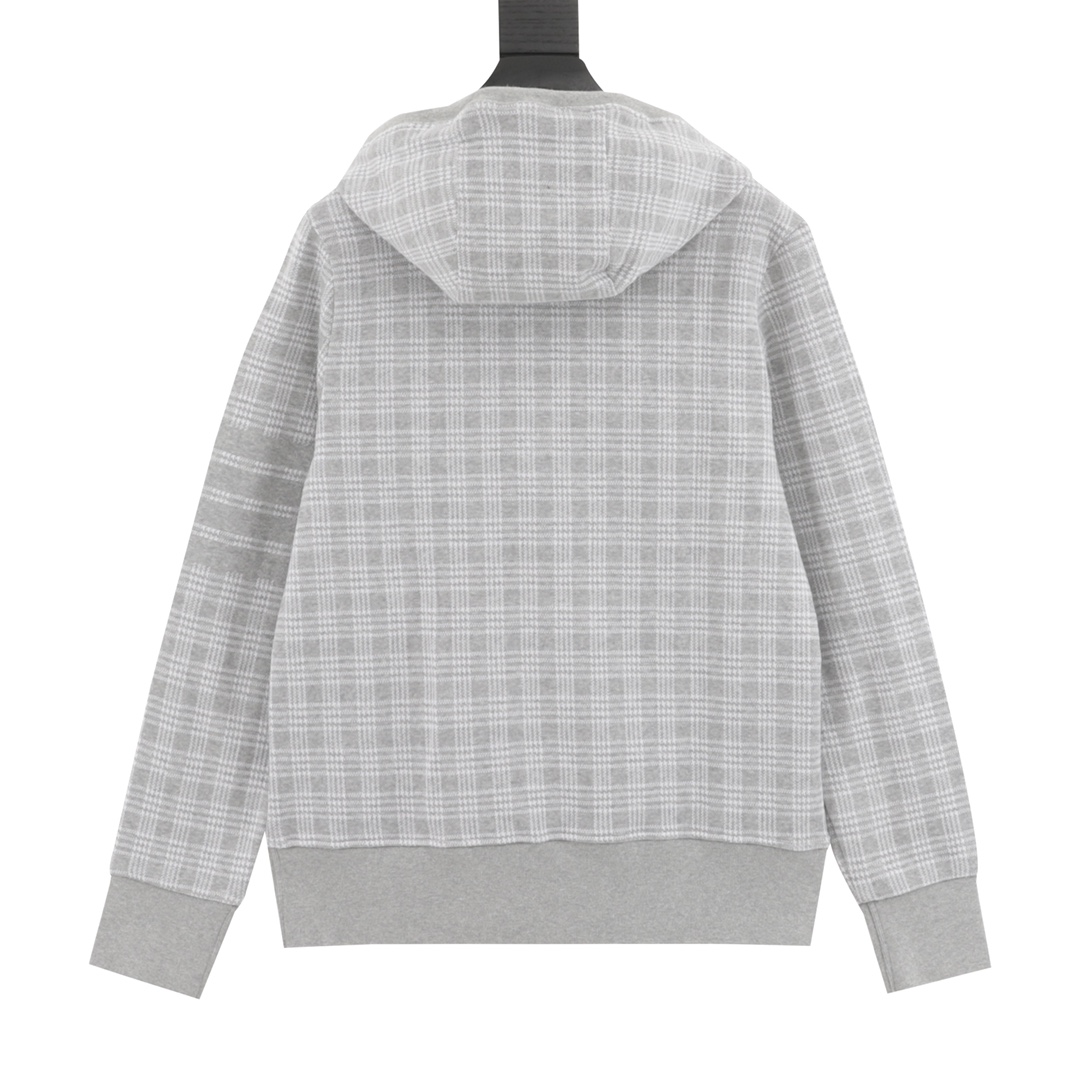 ThomBrowne/汤姆布朗 千鸟格提花条纹外套