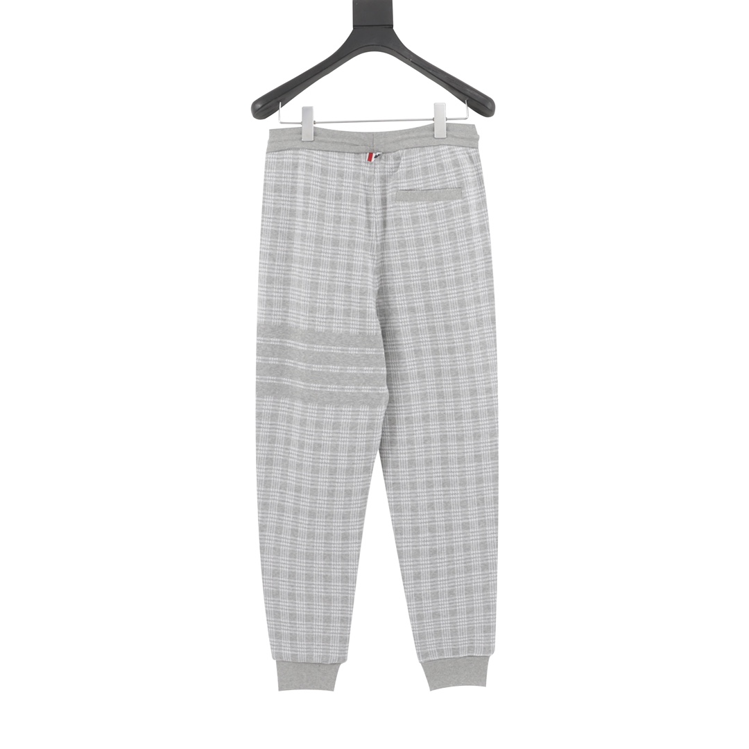 ThomBrowne/汤姆布朗 千鸟格提花条纹长裤