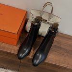 Hermes Store
 Short Boots Calfskin Cowhide Genuine Leather Sheepskin Fall/Winter Collection Fashion