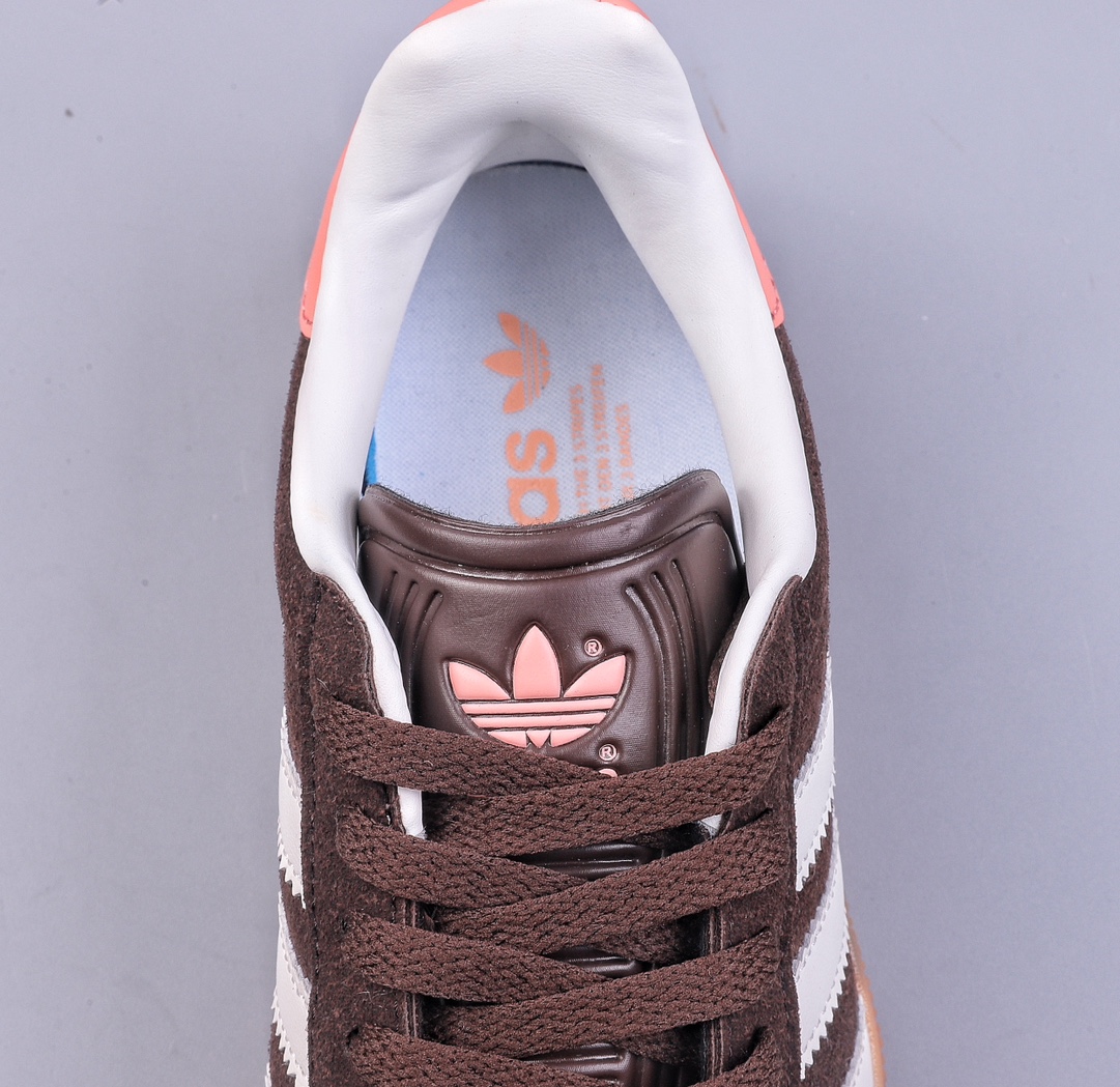 140 YH Adidas Originals Gazelle 90 羚羊90复刻版系列板鞋“翻毛褐棕橘粉白生胶底” IF3233