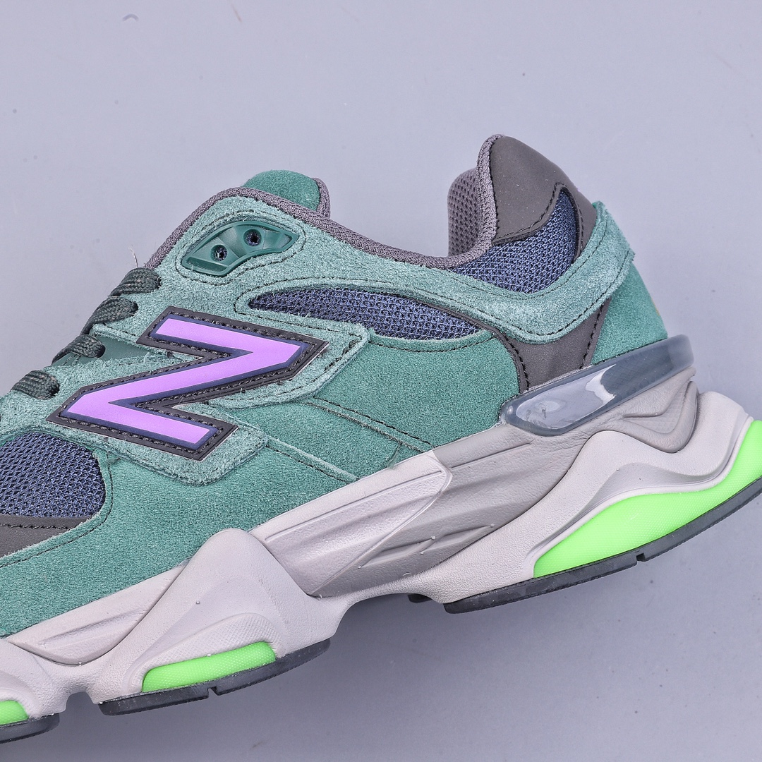 New Balance 9060 ”Forest Green/Purple/Volt” series retro all-match dad style casual sports running shoes ”Forest Green Purple Fluorescent Green” U9060GRE