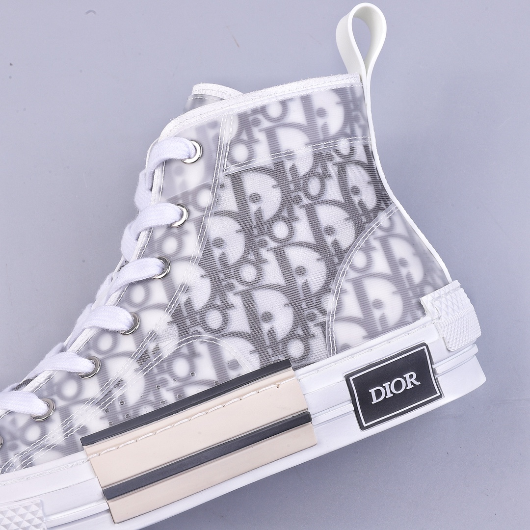 W DIOR Oblique High Top Sneakers Dior ”CD Oblique” series