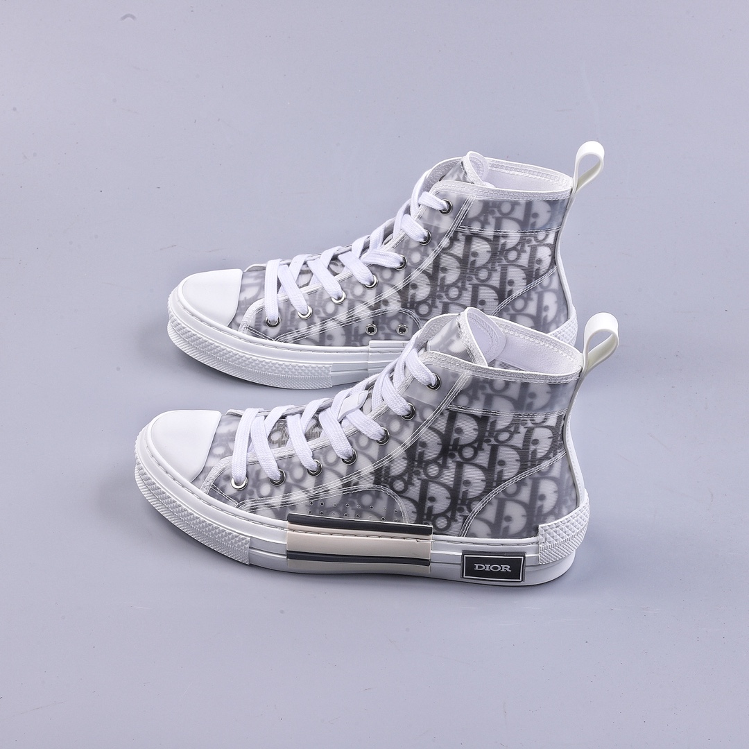 W DIOR Oblique High Top Sneakers Dior ”CD Oblique” series