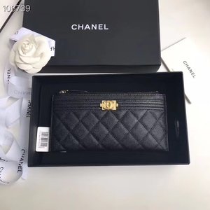 Chanel Le Boy Wallet Card pack Blue A81254