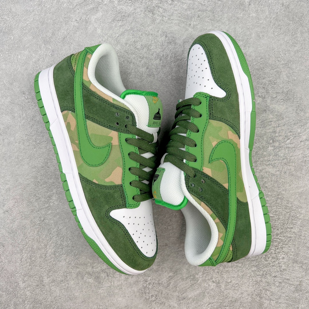 图片[3]-💰260 ＃CF纯原 NK Dunk Low 绿迷彩 315355-331 大厂出品 极力推荐 原装头层材料 独家版型蒸餾加工帶來的是更好的视觉和脚感体验大厂纯原品质出货 清洁度 电绣工艺 皮料切割干净无任何毛边 细节完美 尺码：39 40 40.5 41 42 42.5 43 44 44.5 45 编码：by3936030-运动鞋