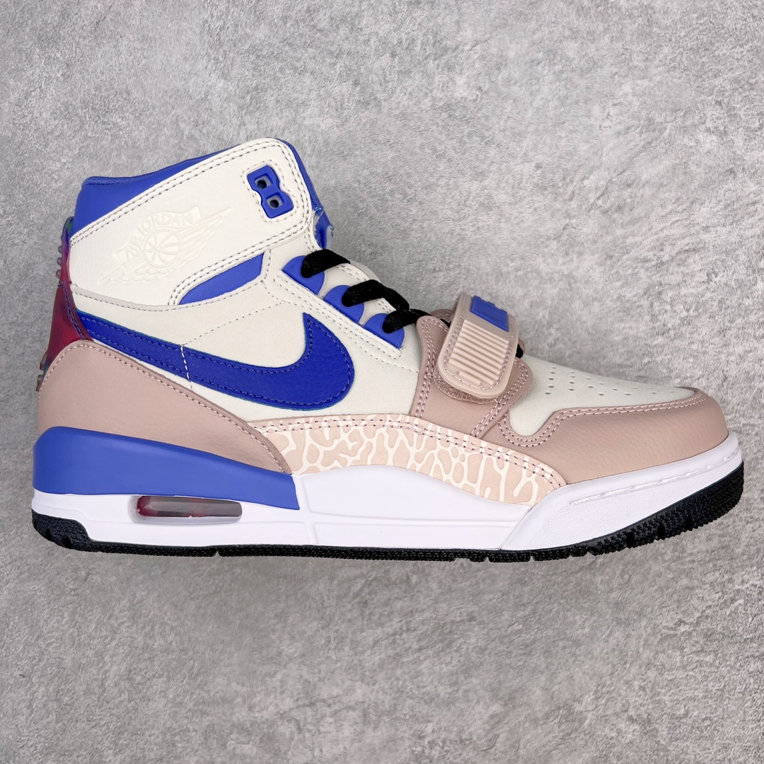 图片[5]-＃KZ神版 Air Jordan Legacy AJ312 复古篮球鞋 市场最强独一档产物 全套原纸板楦头开发 原厂大底磨具加持立体防滑纹理 原档数据后跟TPU子母扣魔术贴 原装可视Air Sole气垫 原汁原味最完美的312代版型 唯一正确鞋头趴度弧度高度鞋身腰线 进口港宝加持 后跟自然饱满 全鞋荧光划线卡点 追求极致完美 每一双都是工艺品 多重QC质检 超越公司货的品控标准 实实在在的免检产品 鞋身采用了皮革材质打造 横跨鞋面的魔术贴十分吸睛 侧面的Swoosh Logo的一部分被鞋面遮挡了一部分 颇具玩味 魔术贴上标有NK标识 而鞋舌上是Jordan的经典红色飞翼Logo 后跟和鞋底均采用了AJ3的设计 后跟上同样也使用了经典的爆裂纹图案 尺码：36 36.5 37.5 38 38.5 39 40 40.5 41 42 42.5 43 44 44.5 45 46 47.5-选品中心