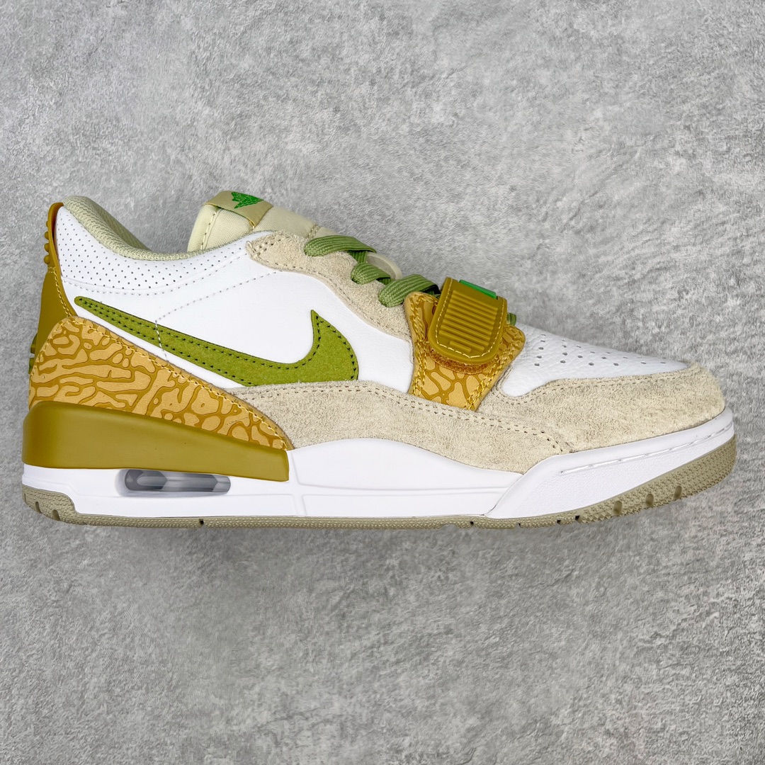 图片[4]-＃KZ神版 Air Jordan Legacy AJ312 复古篮球鞋 市场最强独一档产物 全套原纸板楦头开发 原厂大底磨具加持立体防滑纹理 原档数据后跟TPU子母扣魔术贴 原装可视Air Sole气垫 原汁原味最完美的312代版型 唯一正确鞋头趴度弧度高度鞋身腰线 进口港宝加持 后跟自然饱满 全鞋荧光划线卡点 追求极致完美 每一双都是工艺品 多重QC质检 超越公司货的品控标准 实实在在的免检产品 鞋身采用了皮革材质打造 横跨鞋面的魔术贴十分吸睛 侧面的Swoosh Logo的一部分被鞋面遮挡了一部分 颇具玩味 魔术贴上标有NK标识 而鞋舌上是Jordan的经典红色飞翼Logo 后跟和鞋底均采用了AJ3的设计 后跟上同样也使用了经典的爆裂纹图案 尺码：36 36.5 37.5 38 38.5 39 40 40.5 41 42 42.5 43 44 44.5 45 46 47.5-选品中心