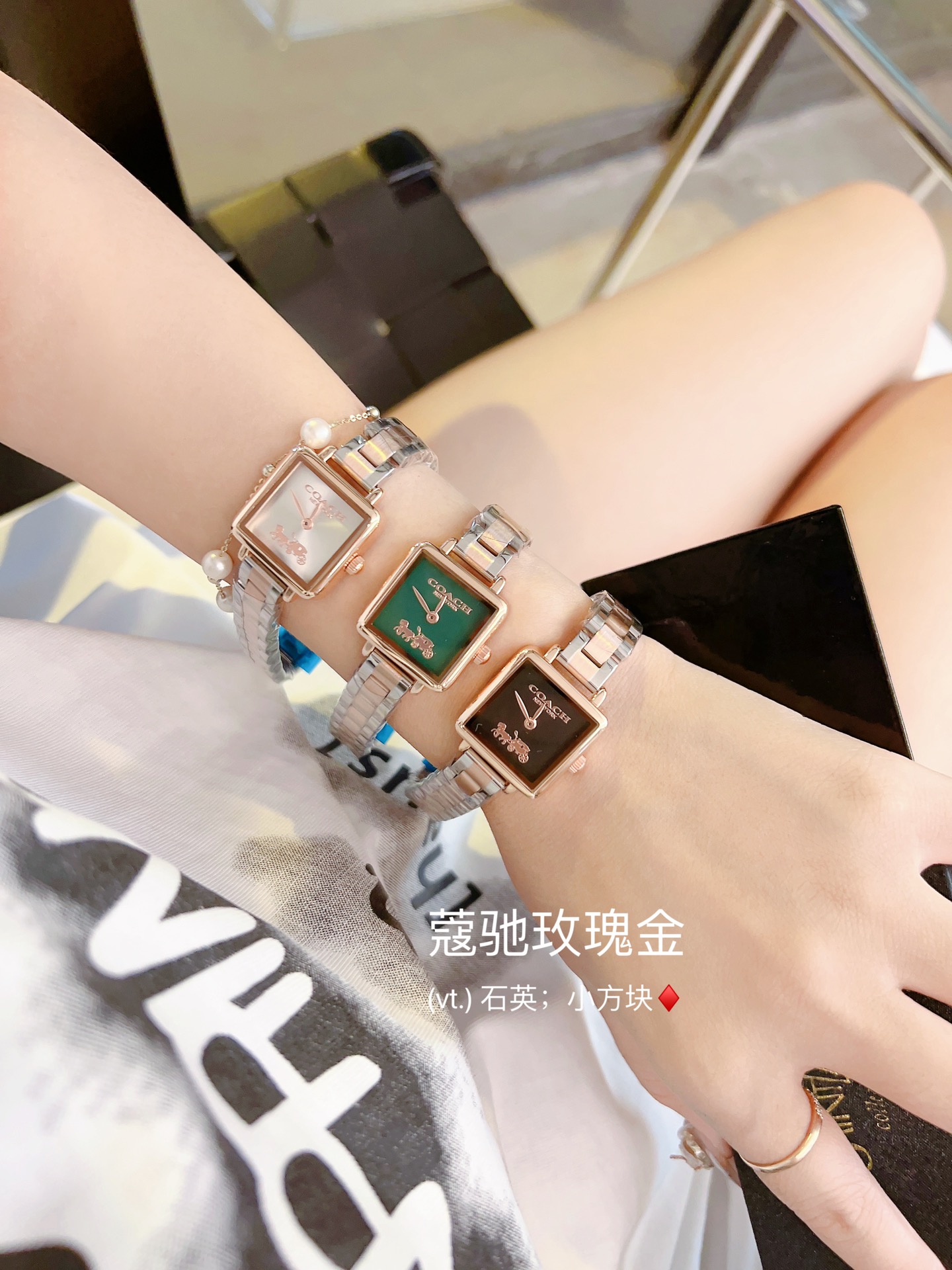 CASS-series Tea Rose Watch: Elegant Design with Stone Core, Gold Plating, and Waterproof Features. - 图片 3