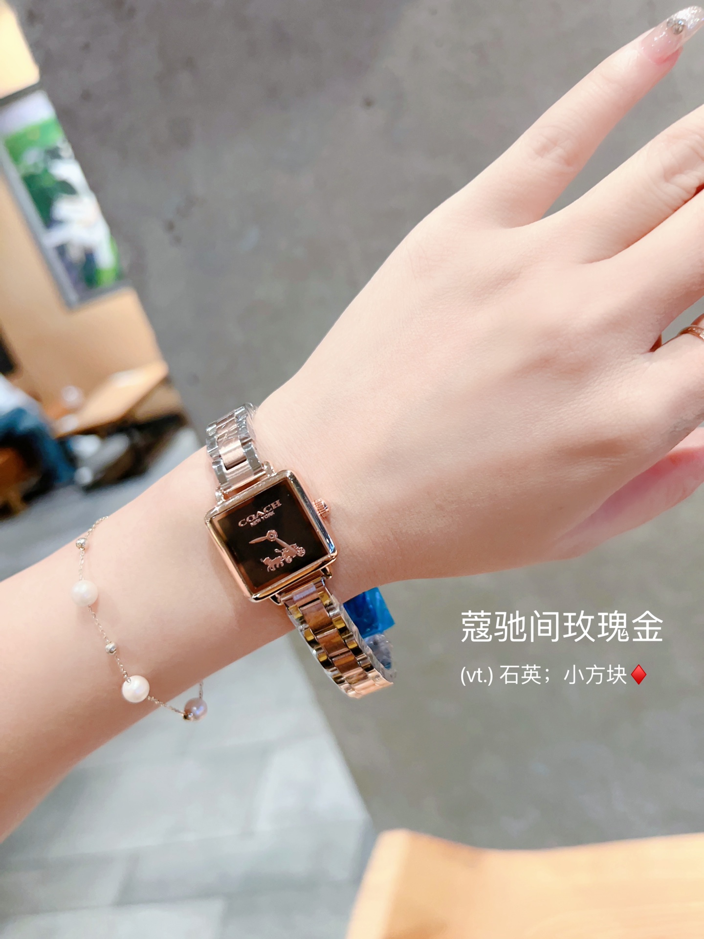 CASS-series Tea Rose Watch: Elegant Design with Stone Core, Gold Plating, and Waterproof Features. - 图片 8