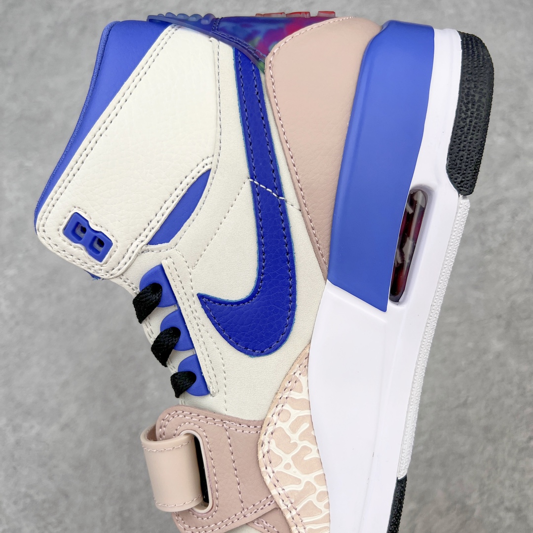 图片[7]-💰220 ＃KZ神版 Air Jordan Legacy AJ312 High 高帮复古篮球鞋 情人节米粽蓝 FD4332-141 市场最强独一档产物 全套原纸板楦头开发 原厂大底磨具加持立体防滑纹理 原档数据后跟TPU子母扣魔术贴 原装可视Air Sole气垫 原汁原味最完美的312代版型 唯一正确鞋头趴度弧度高度鞋身腰线 进口港宝加持 后跟自然饱满 全鞋荧光划线卡点 追求极致完美 每一双都是工艺品 多重QC质检 超越公司货的品控标准 实实在在的免检产品 鞋身采用了皮革材质打造 横跨鞋面的魔术贴十分吸睛 侧面的Swoosh Logo的一部分被鞋面遮挡了一部分 颇具玩味 魔术贴上标有NK标识 而鞋舌上是Jordan的经典红色飞翼Logo 后跟和鞋底均采用了AJ3的设计 后跟上同样也使用了经典的爆裂纹图案 SIZE：36 36.5 37.5 38 38.5 39 40 40.5 41 42 42.5 43 44 44.5 45 46 47.5 编码：by2936090-运动鞋