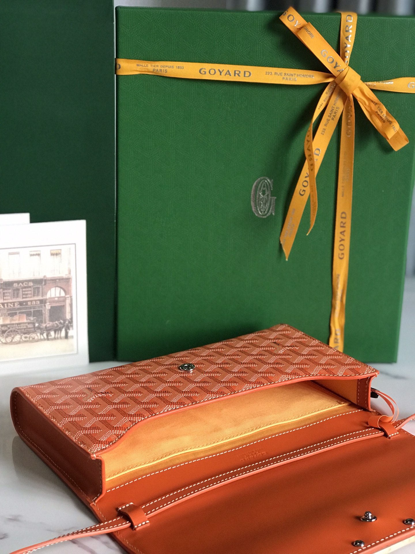 Goyard Monte Carlo Orange Clutch with Adjustable Shoulder Strap 9 i1695213139 1085 7