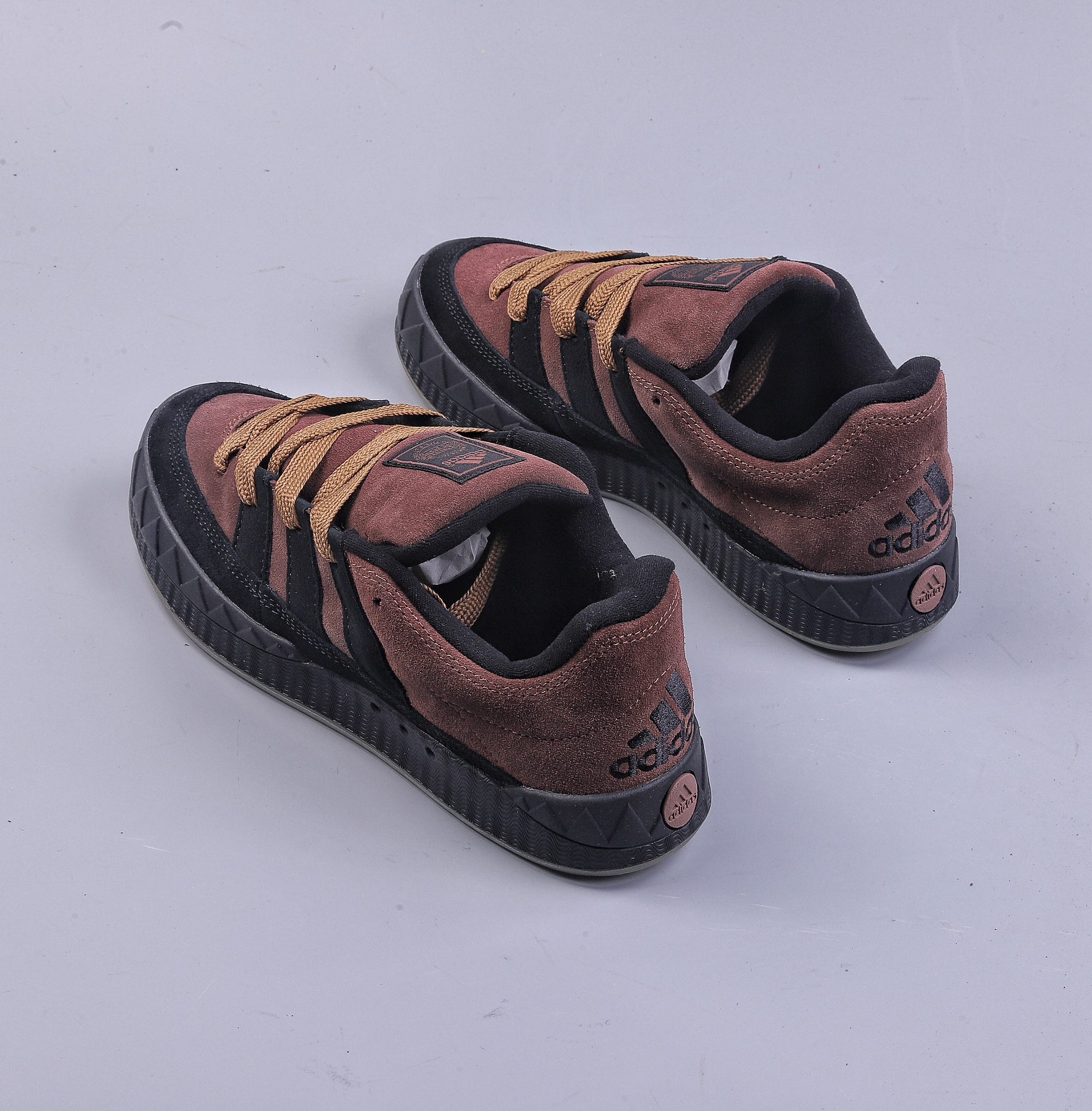 AD Adimatic series brown and black retro classic shark bread shoes HQ6903