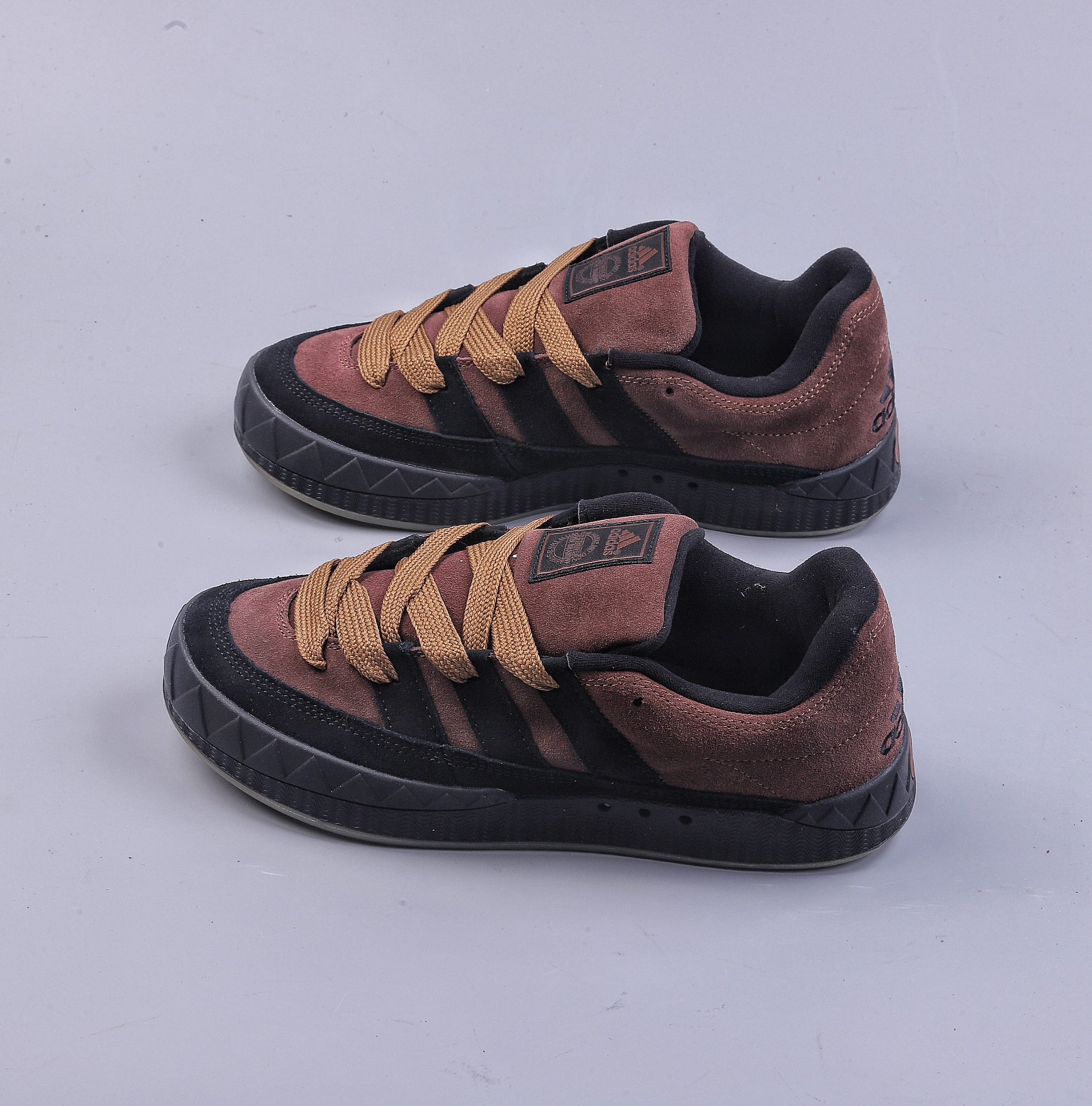 AD Adimatic series brown and black retro classic shark bread shoes HQ6903