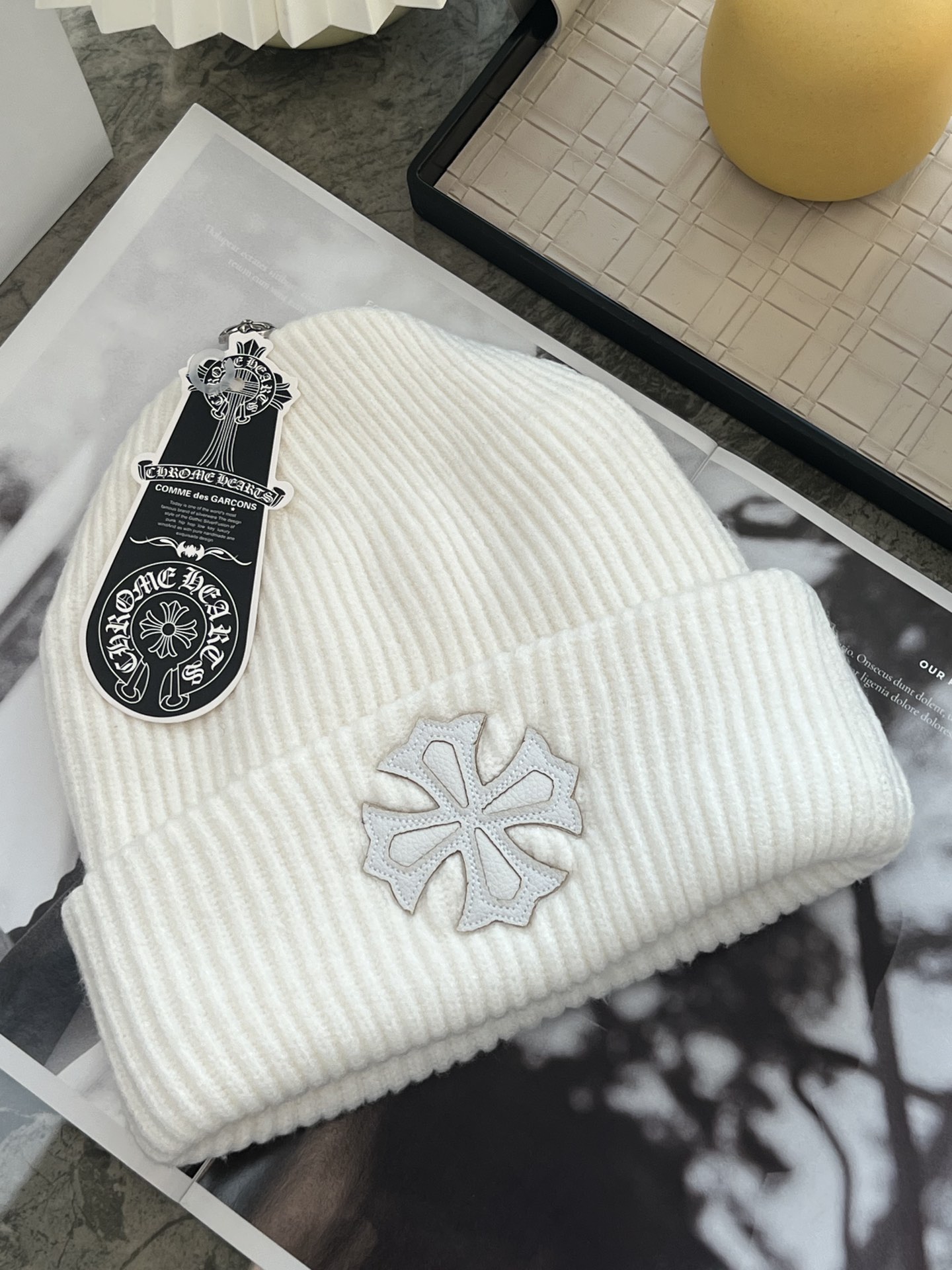 [Chrome Hearts Hats]Kroos Heart Knitted Hat It
