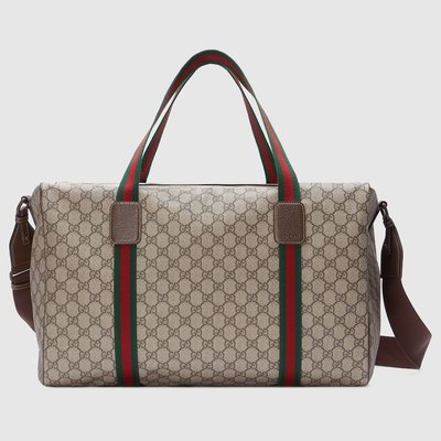 Gucci GG Supreme Travel Bags Beige Brown Green Red Canvas