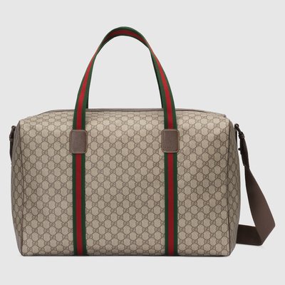 Gucci GG Supreme Travel Bags Beige Brown Green Red Canvas Nylon