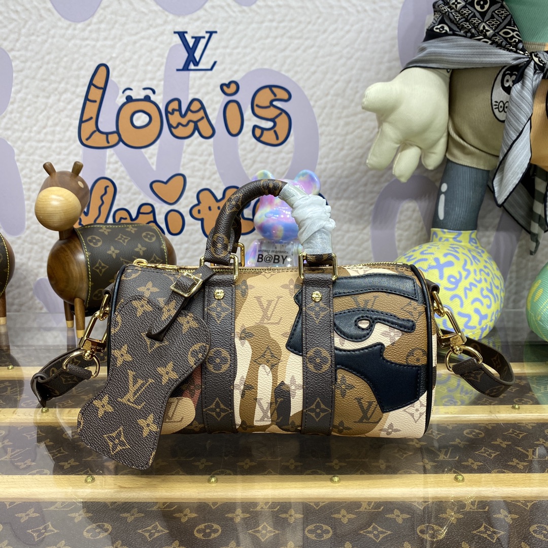 Louis Vuitton LV Keepall Bags Handbags Quality AAA+ Replica
 Blue White Printing Canvas M46678