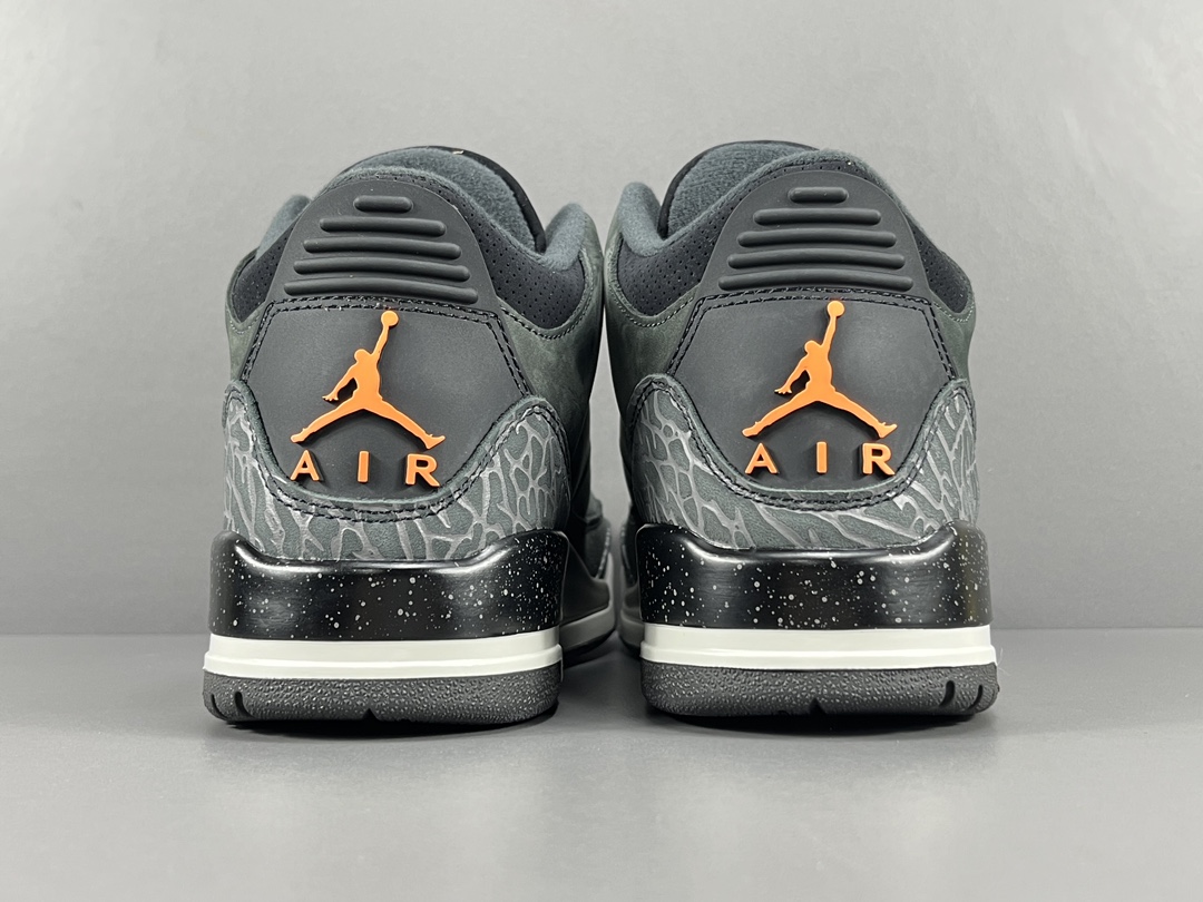  福利特价
【纯原：顶级AJ3】灰黑色 Jordan Air Jordan 3 Fear  潮流复古篮球