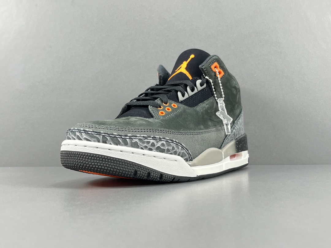  福利特价
【纯原：顶级AJ3】灰黑色 Jordan Air Jordan 3 Fear  潮流复古篮球