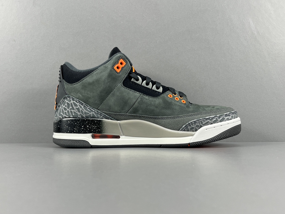  福利特价
【纯原：顶级AJ3】灰黑色 Jordan Air Jordan 3 Fear  潮流复古篮球