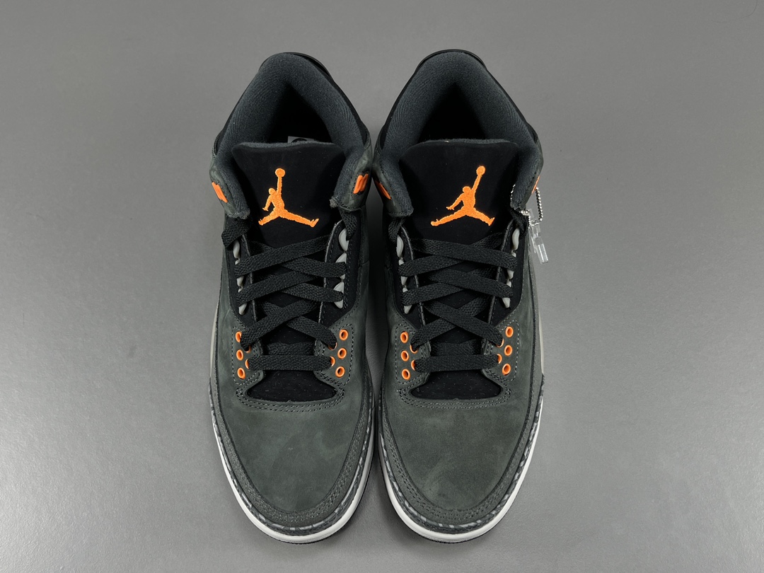  福利特价
【纯原：顶级AJ3】灰黑色 Jordan Air Jordan 3 Fear  潮流复古篮球