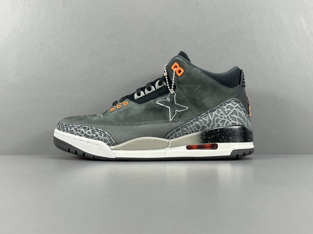  福利特价
【纯原：顶级AJ3】灰黑色 Jordan Air Jordan 3 Fear  潮流复古篮球