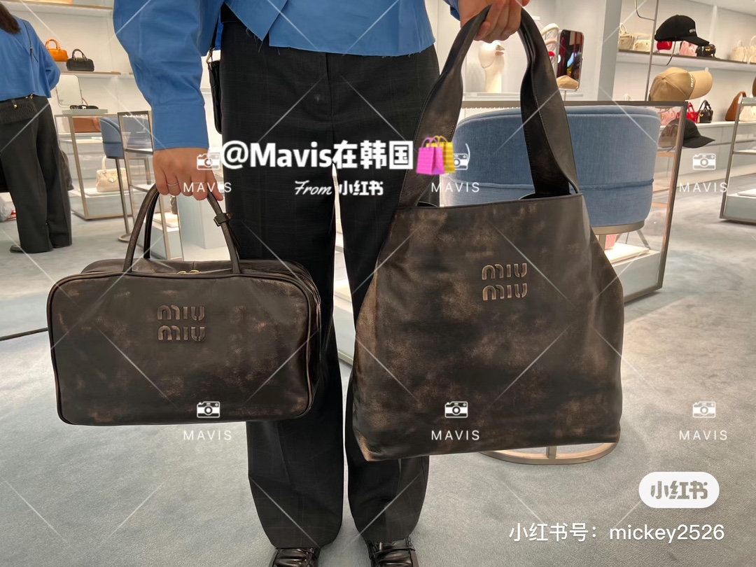 Miu Miu Counter inspection grade 5BC119 vintage polished leather