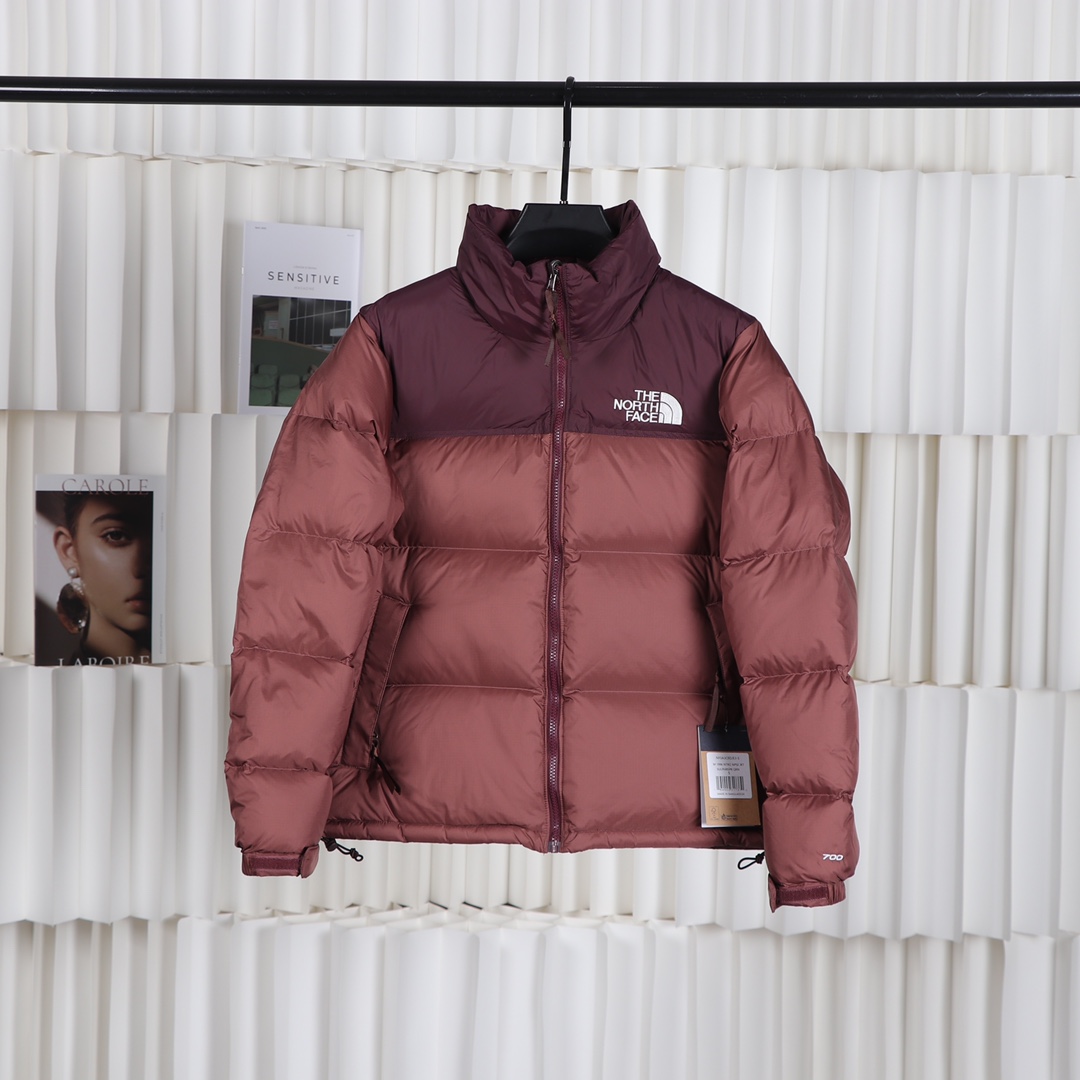 The North Face Clothing Down Jacket AAA Replica Designer
 Burgundy Red White Embroidery Duck Down