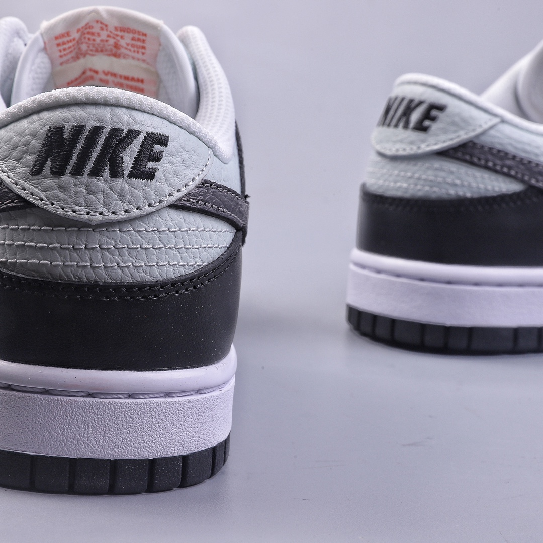 A Nike SB Dunk Low ”Grey/Black/Orange/Mini Swoosh” Dunk Series Low-top Sneakers ”Grey Black Orange Mini Swoosh” FN7808-001