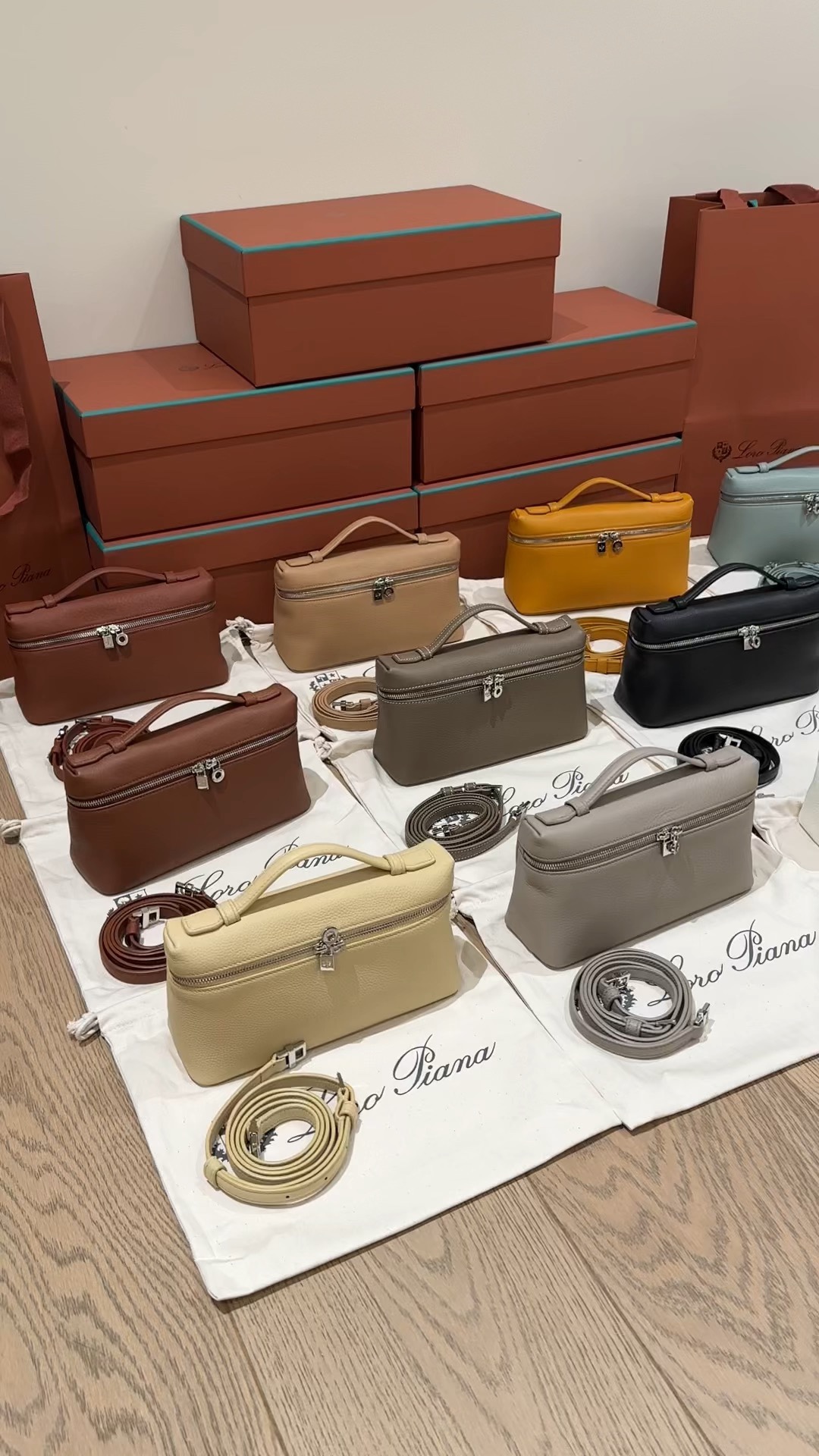 Loro Piana Crossbody & Shoulder Bags Lychee Pattern Cowhide