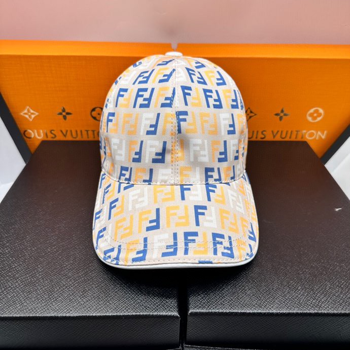 Fendi Double F Baseball Cap close-up of logo