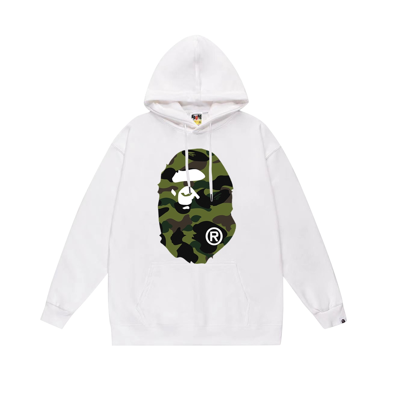 “SC660 Cyclops Velvet Hoodie: Bape Double-Face Fur Headprints in Black, White, Grey” - 图片 3