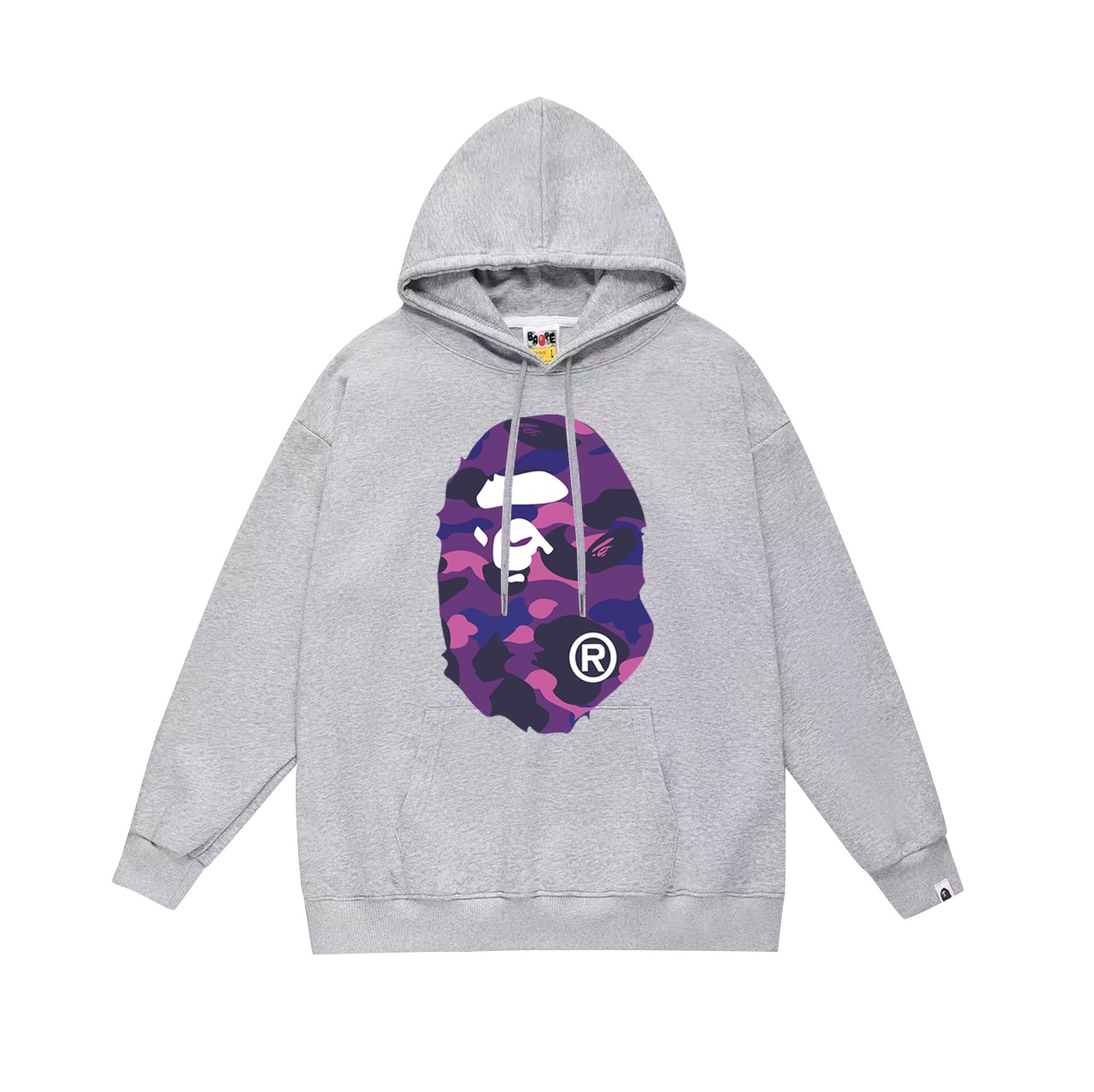 Cyclops Velvet Hoodies with Big Fur: Bape Double-Face Headprints, Unisex, Various Colors - 图片 5