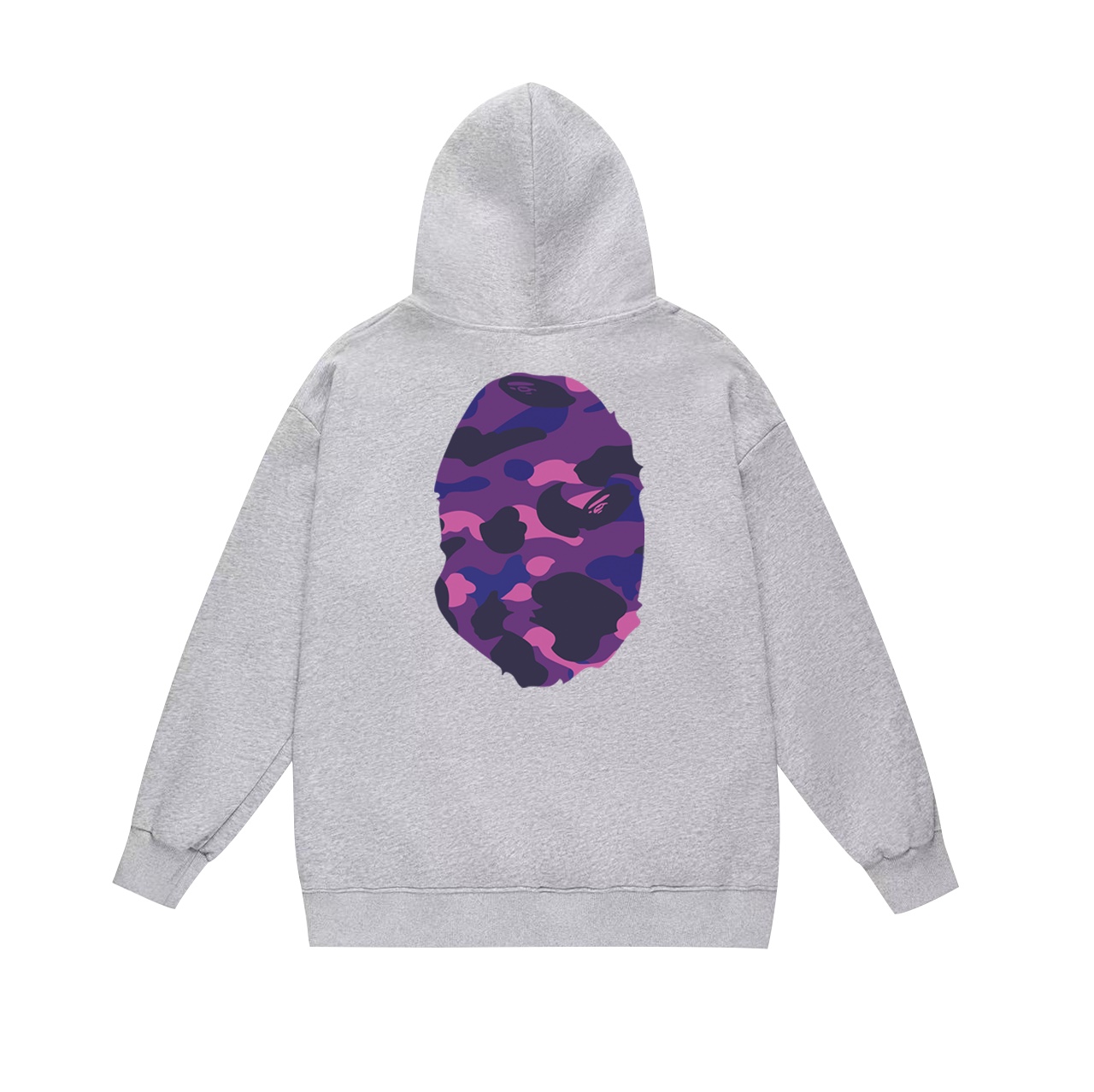Cyclops Velvet Hoodies with Big Fur: Bape Double-Face Headprints, Unisex, Various Colors - 图片 6