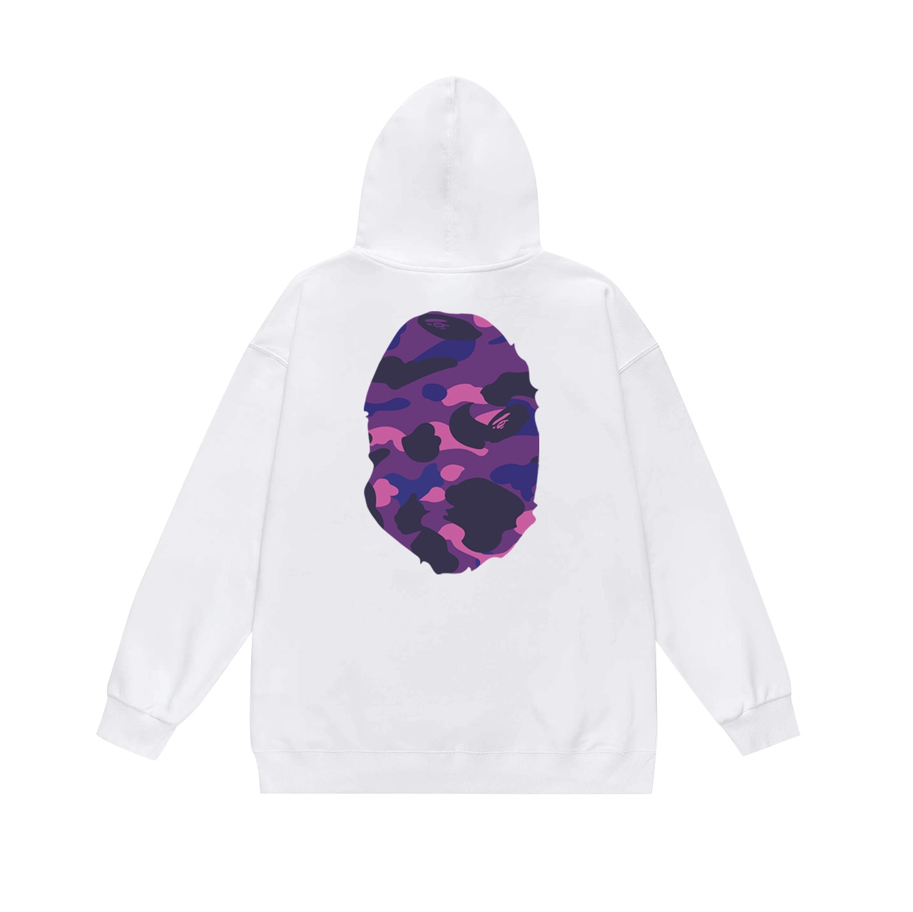 Cyclops Velvet Hoodies with Big Fur: Bape Double-Face Headprints, Unisex, Various Colors - 图片 4