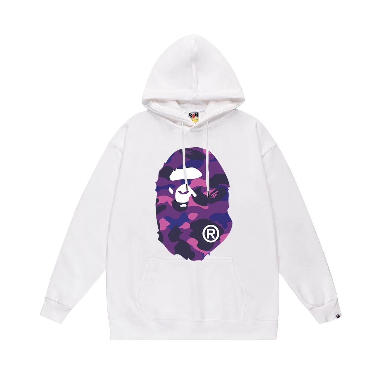 Cyclops Velvet Hoodies with Big Fur: Bape Double-Face Headprints, Unisex, Various Colors - 图片 3