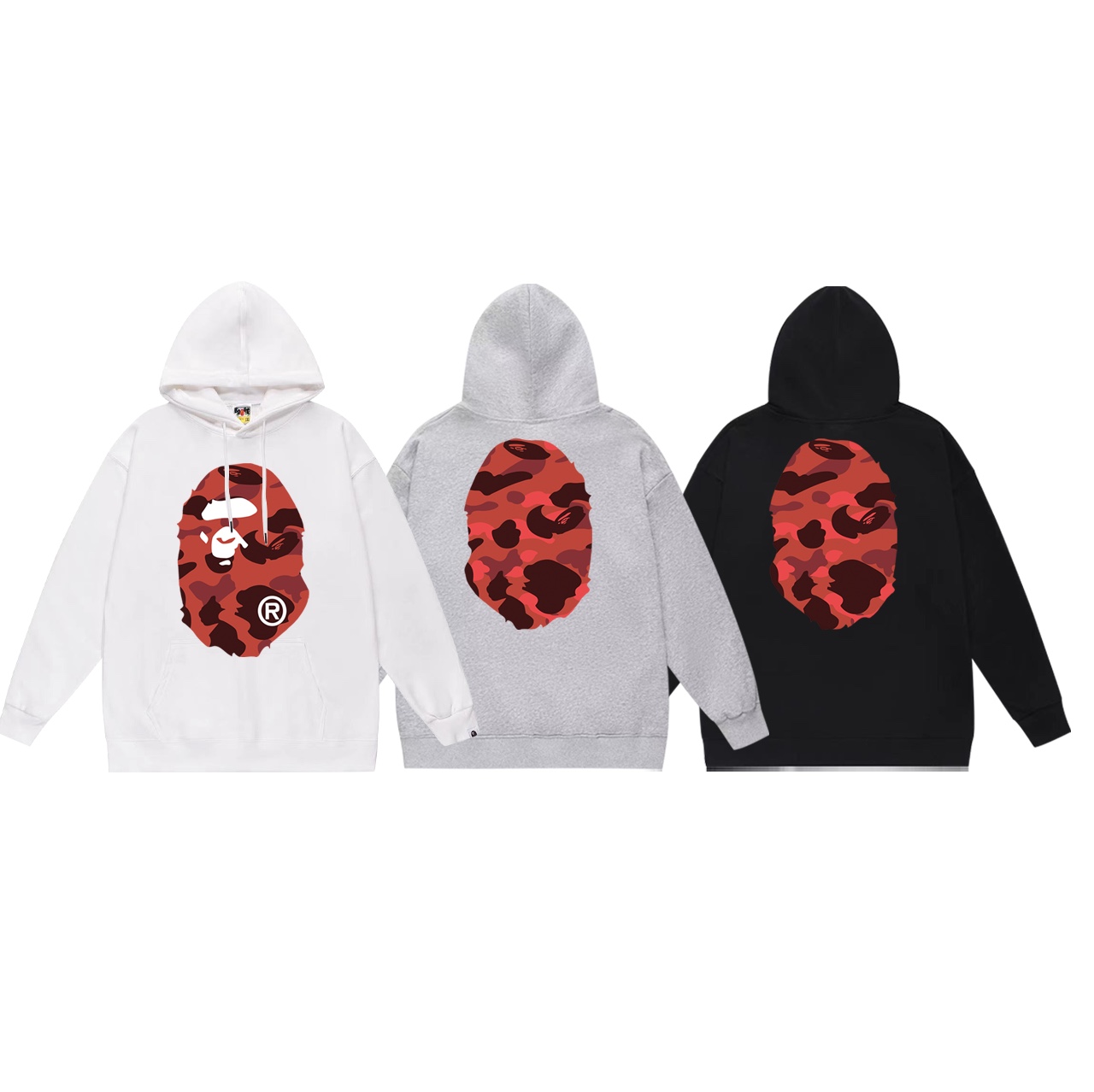 Cyclops Velvet Hoodie with Double-Face Ape Headprints – Details and Sizing. - 图片 7