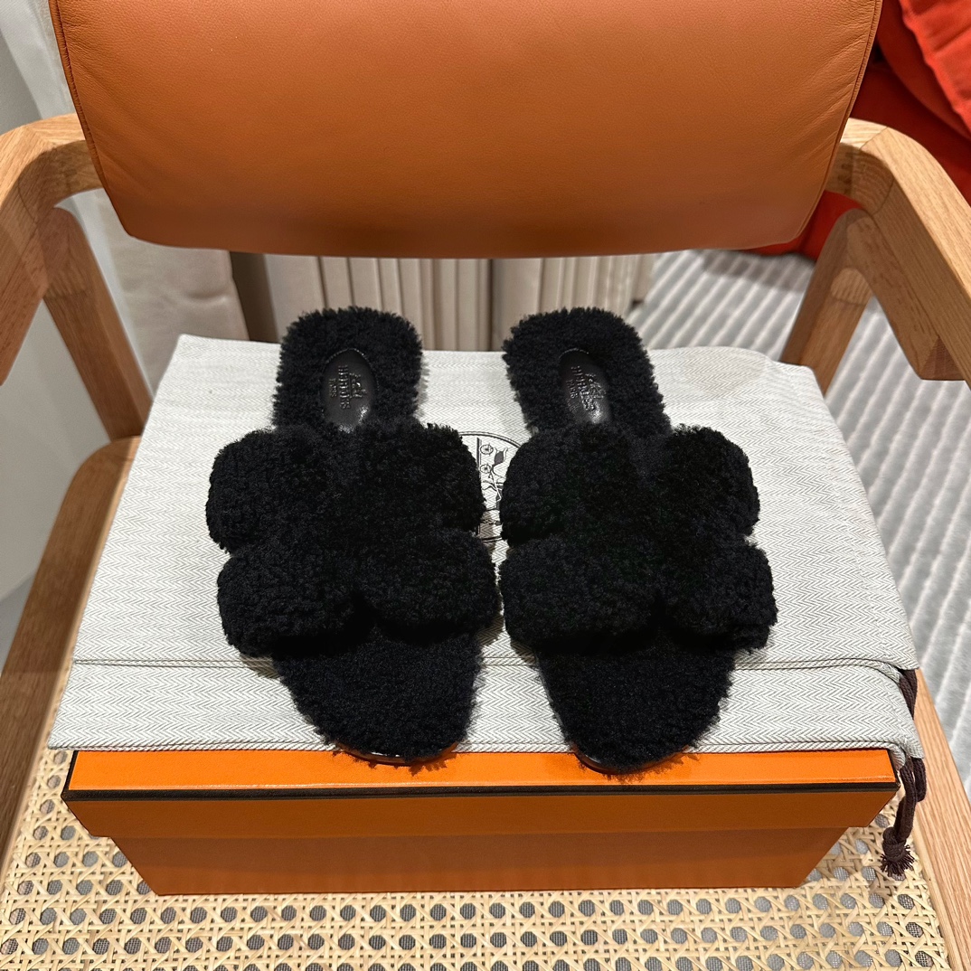 Hermes Shoes Slippers Best Fake
 Lambswool Wool Fall/Winter Collection