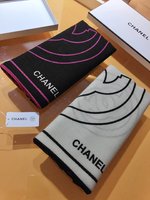 Chanel Scarf Cashmere Silk Velvet