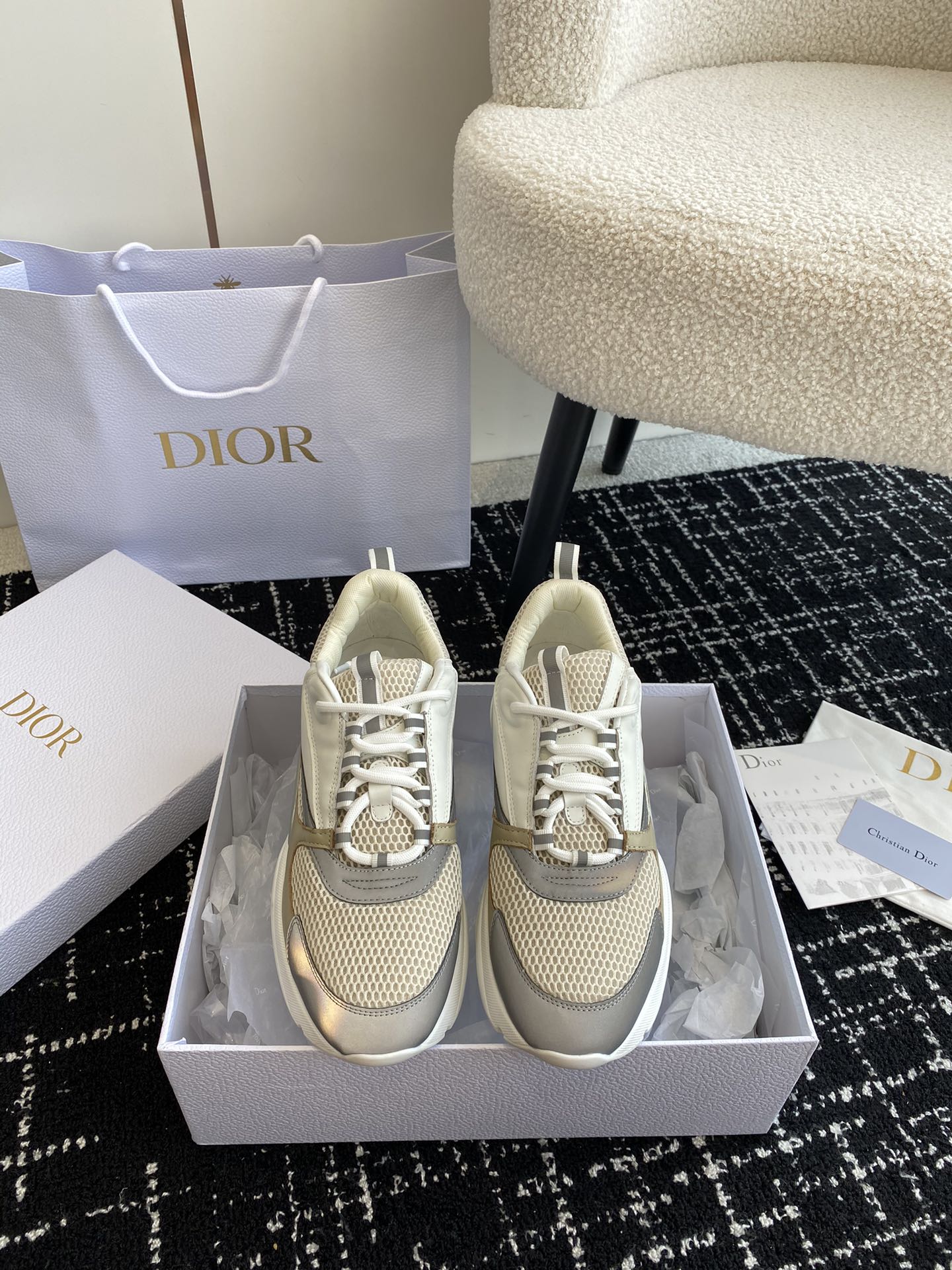 Dior Shoes Sneakers 2023 Replica Wholesale Cheap Sales Online
 Splicing Unisex Women Men Rubber Fashion Casual
