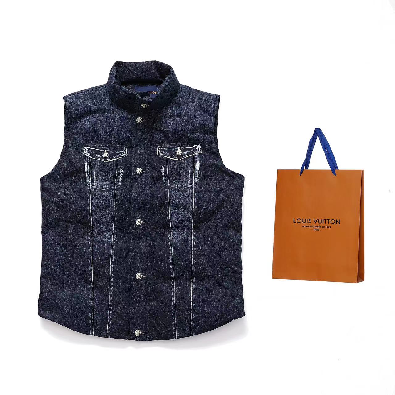 Louis Vuitton Clothing Waistcoat Cotton Down Polyester Fall/Winter Collection Fashion Casual