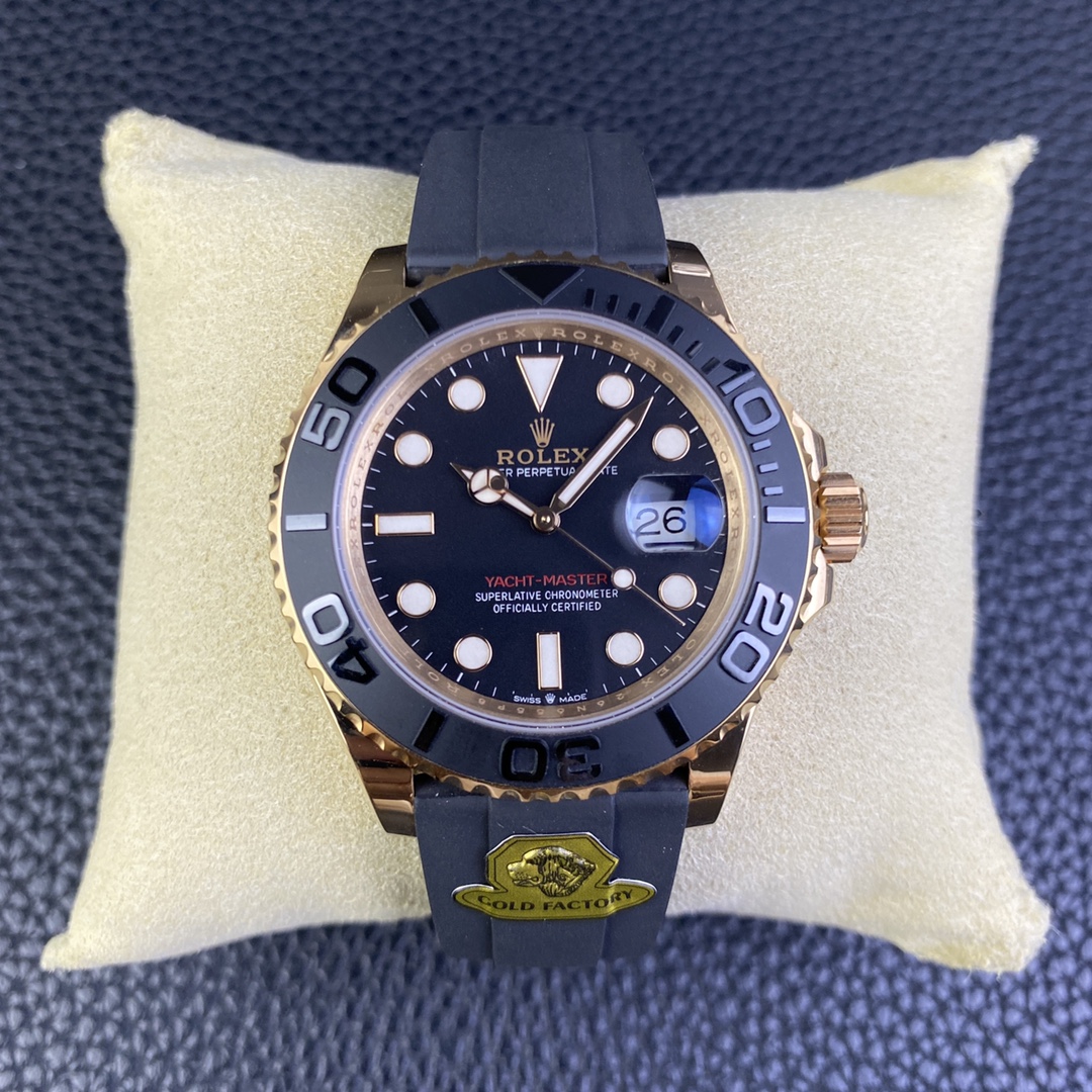 Rolex Yacht Master Watch Black Gold Platinum Red Rose White Yellow Polishing m126655