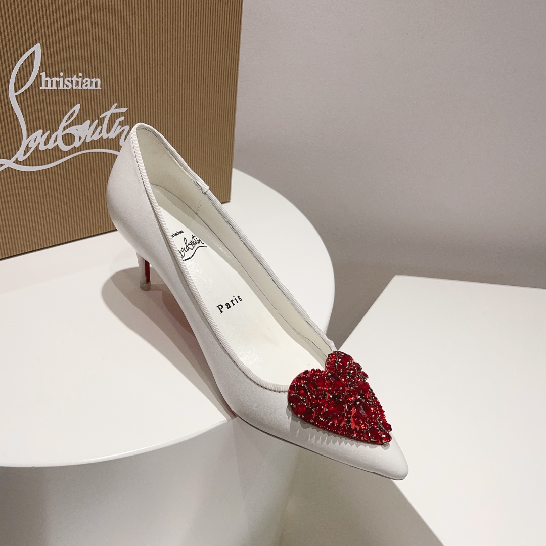 独家顶级版ChristianLouboutin2023s原版做货重工CL七夕限定心型宝石高跟鞋︎鞋面lk