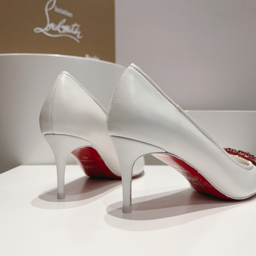 独家顶级版ChristianLouboutin2023s原版做货重工CL七夕限定心型宝石高跟鞋︎鞋面lk