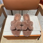 Hermes Shoes Slippers Lambswool Wool Fall/Winter Collection