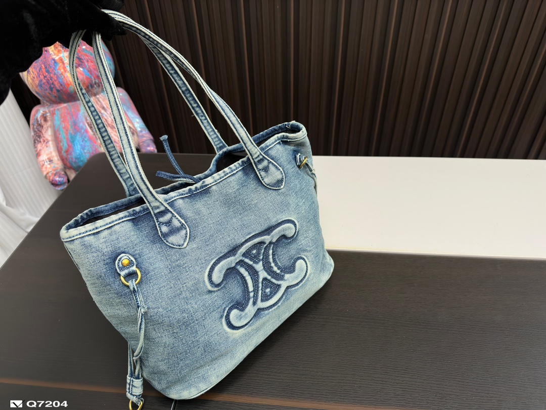 Celine Tote Bags Embroidery Summer Collection Casual