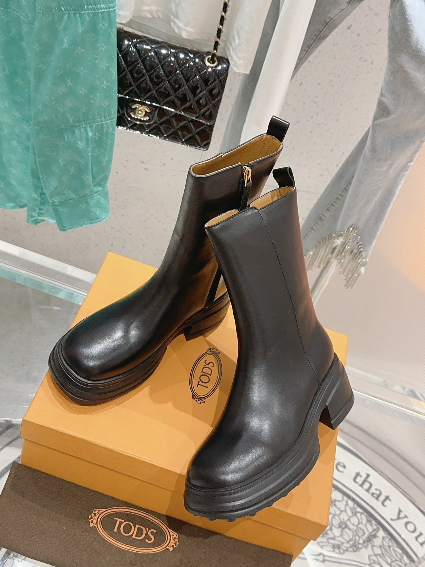 Exclusive Imported Cattle Skin Chelsea Ankle Boots Size 35-40, 5.5cm Heel - 图片 3