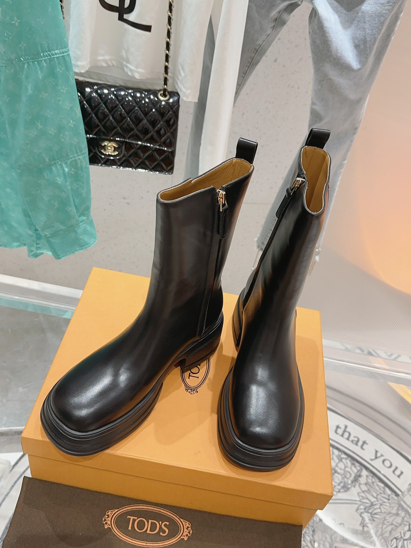Exclusive Imported Cattle Skin Chelsea Ankle Boots Size 35-40, 5.5cm Heel - 图片 2