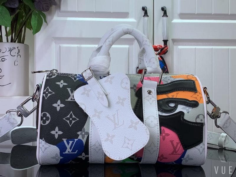Louis Vuitton LV Keepall Bags Handbags Buy 1:1 White Printing Canvas M46678