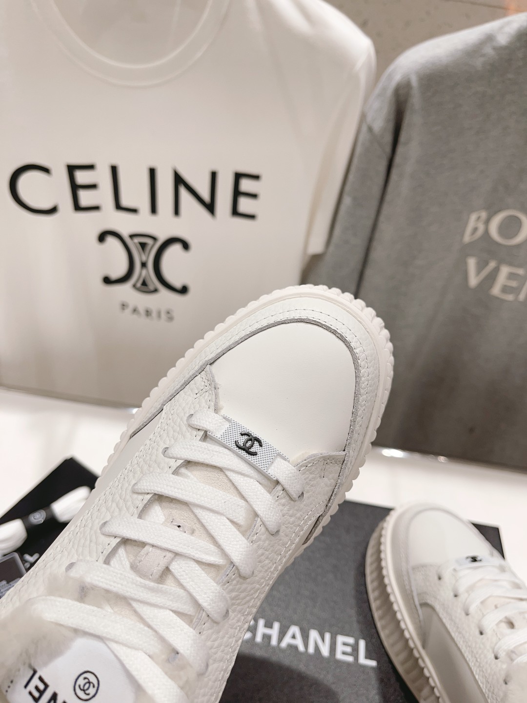 高版本出厂 Chanel*小香2025ss🦋大熊猫拼色厚底饼干鞋羊毛内里休闲鞋网红明星同款 专柜最新走秀